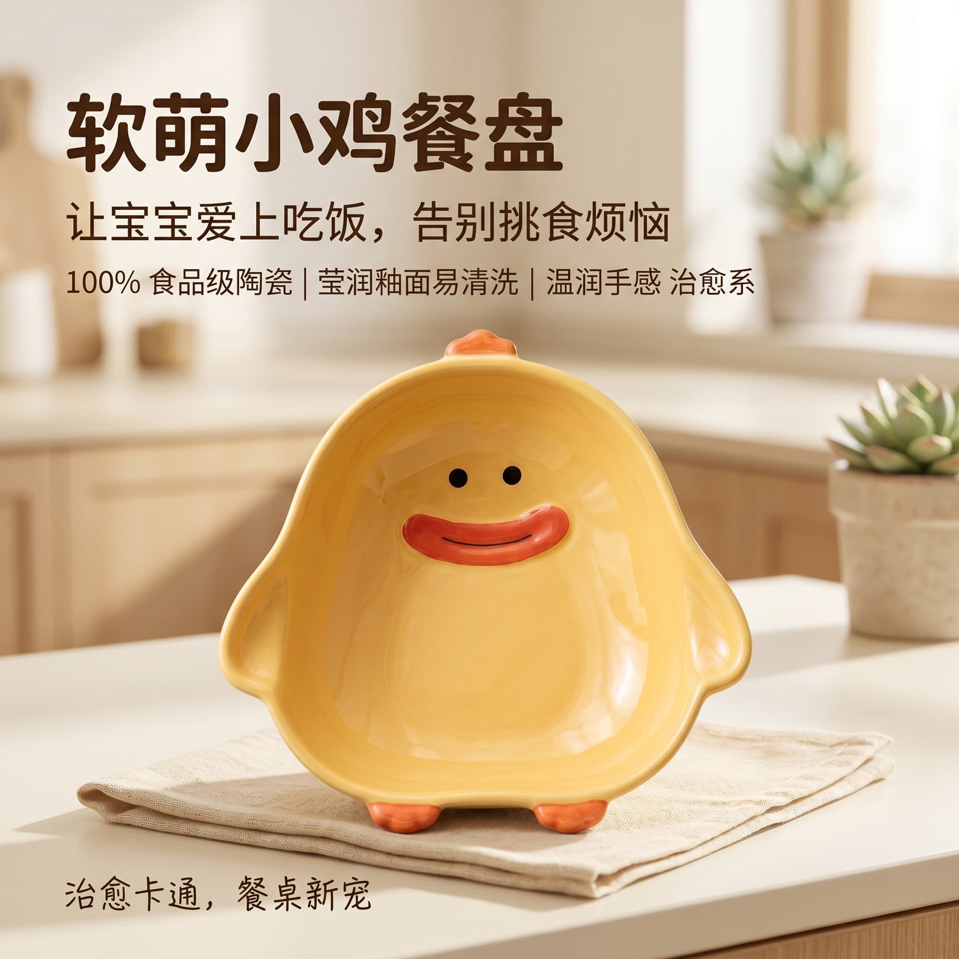 Cartoon Internet Celebrity Fruit Flavor Dish, Household Ceramic Tableware Soy Sauce Dish, Vinegar Dish, Dipping Sauce Dish, Multi-functional Creative