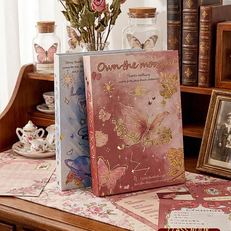 Ins style rose butterfly classmates record primary school students creative graduation album girls' good-looking growth message book