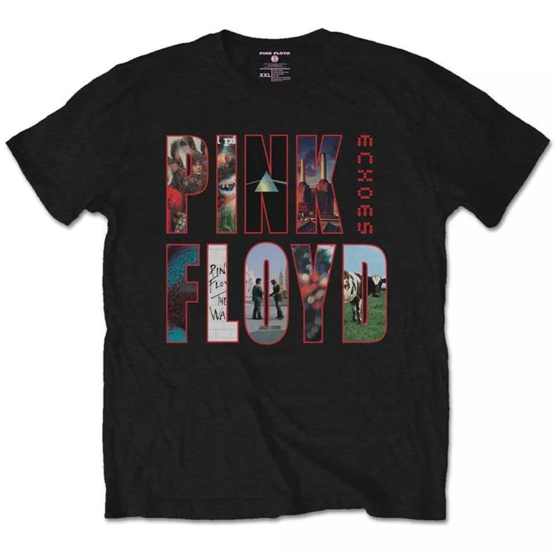 Loose Men's Pink Floyd Rock T-shirt Vintage American Style Crew Neck Short Sleeve Cotton Petal Sleeve Decorated Band Tee