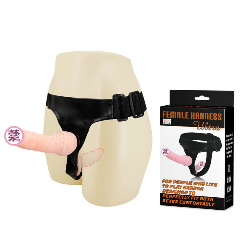 Double Dildo Wearable Pants for Women Lesbian Double-Ended Leather Pants Adult Novelty Products Wholesale 22020
