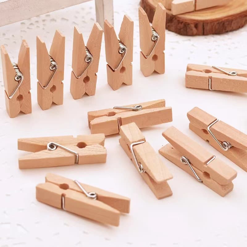 diy log color 100 pack handmade photo clips note clips nails wooden clips hemp rope labels small wooden clips crafts