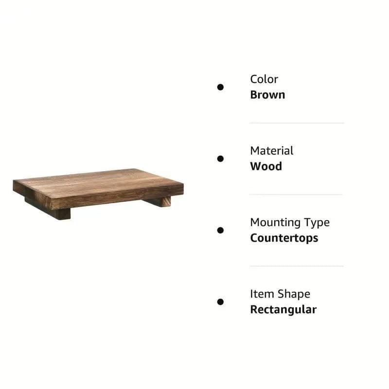 Cross-border Wooden Display Base Bathroom Toiletries Storage Rack Indoor Succulent Orchid Stand Solid Wood Flower Pot Holder