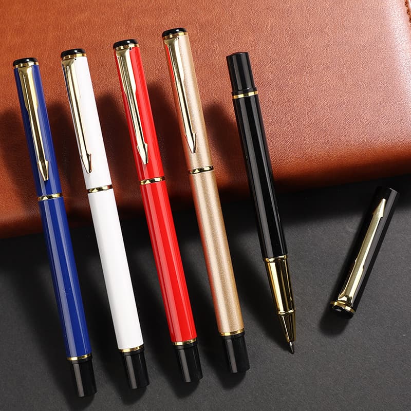 Metal signature ballpoint pen, company business office notebook gift pen, cross-border points activity gift, student pen