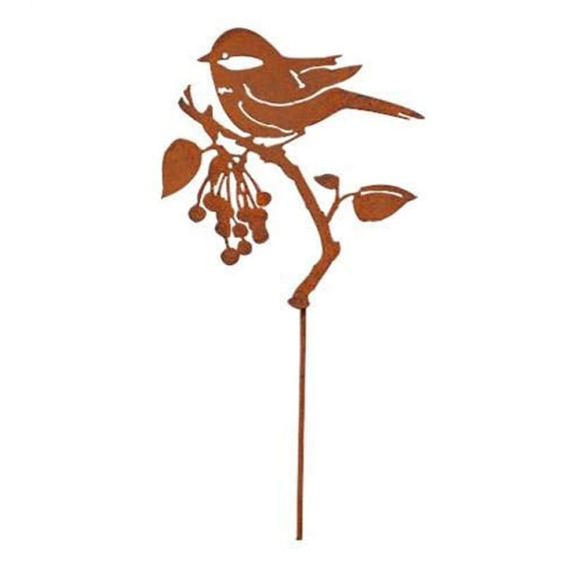 European Garden Iron Art Metal Craft Laser Cut Bird Flower Insert Garden Courtyard Ground Insert