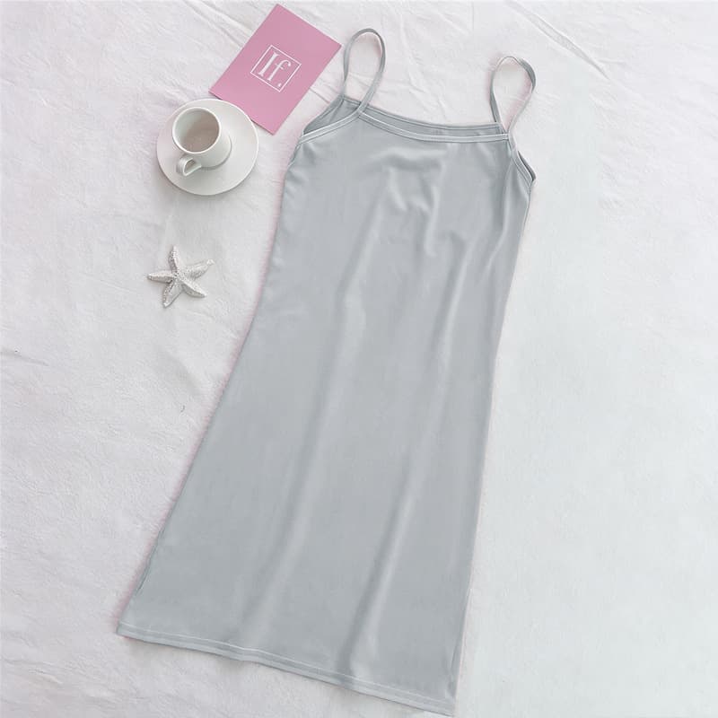 Cross-border wholesale women's summer solid color versatile slim-fit long tank top camisole
