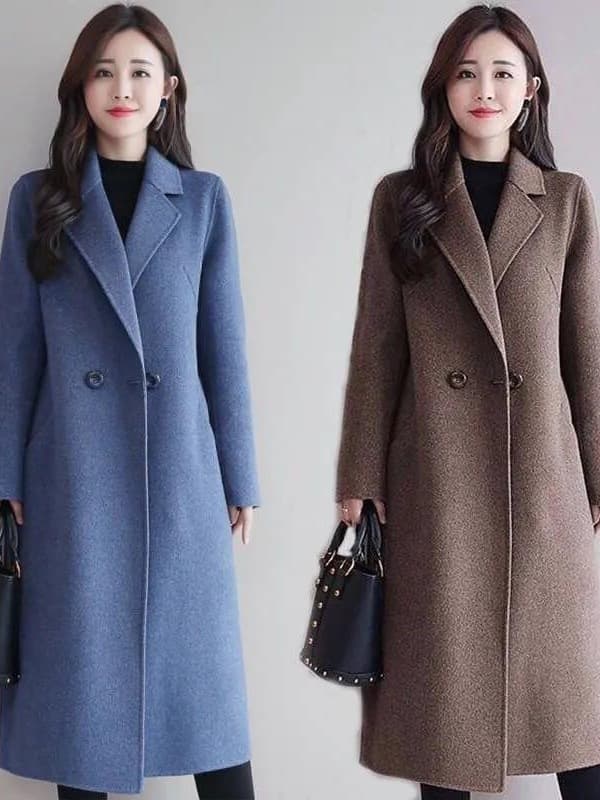 Spot woolen coats and coats for women, new coats, spring and autumn mid-length large size woolen coats, Korean style loose woolen coats for women