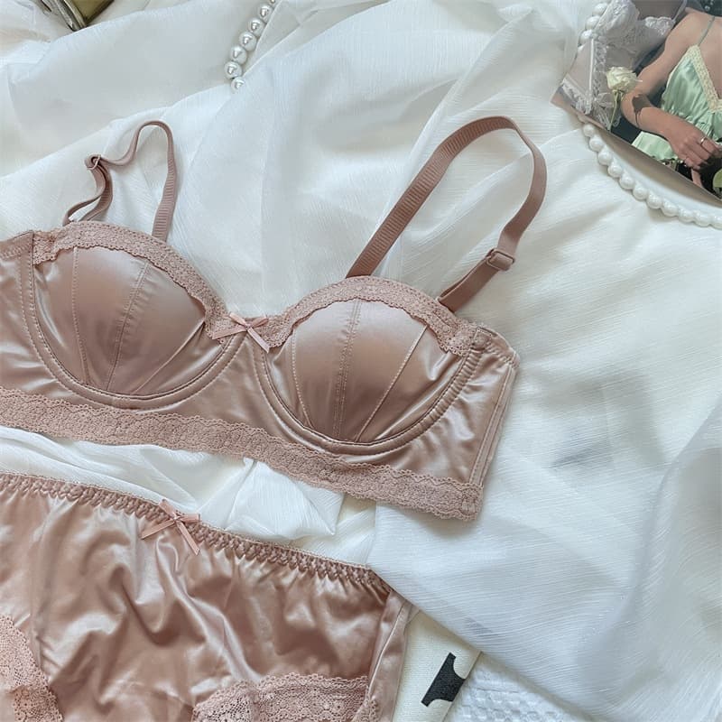 Smooth Satin Bra for Women, Wire-Free, Push-Up, Side Coverage, Anti-Sag, Back-Smoothing, Full Cup, Pure Desire Style