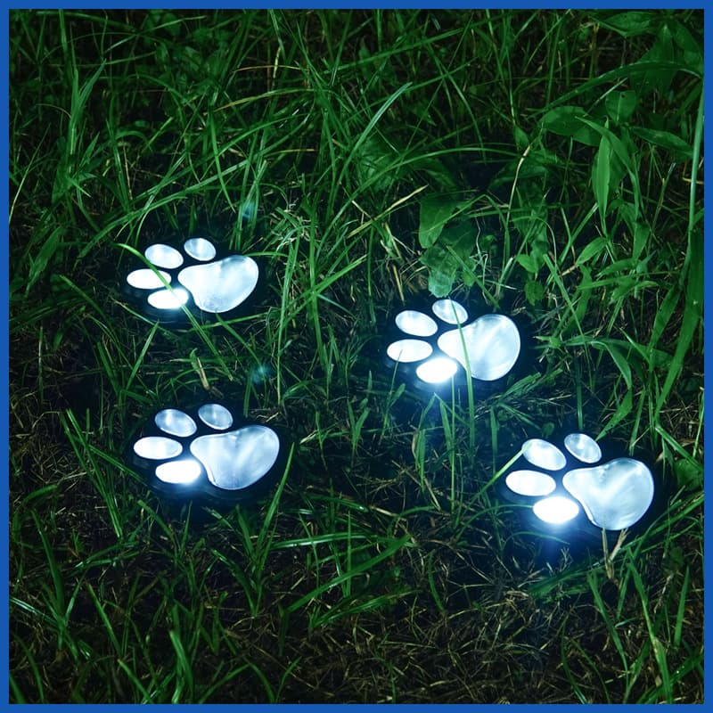 New Solar Cat Paw Light Outdoor Creative Animal Paw Decorative Light Garden Courtyard Waterproof Lawn Light in Stock