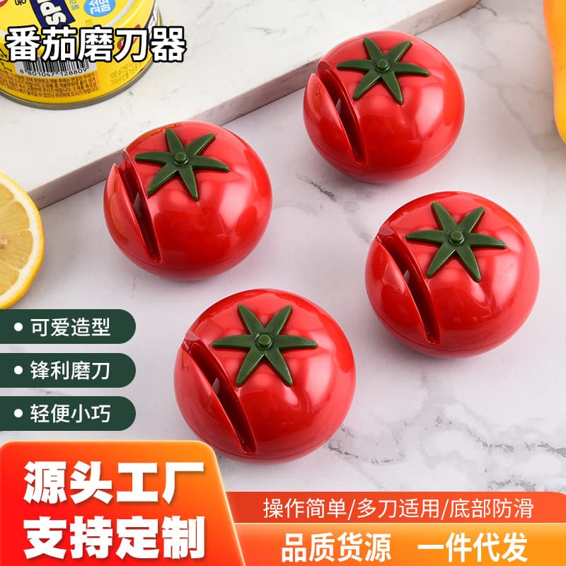 Wholesale Creative Tomato-Shaped Knife Sharpener - Mini Red Tomato Sharpening Stone for Home Kitchen