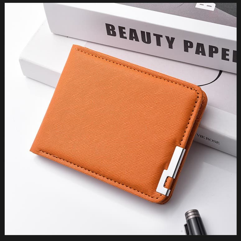 Men's Premium Short Wallet, Thin Multi-Card Holder for College Students, Minimalist Card Case
