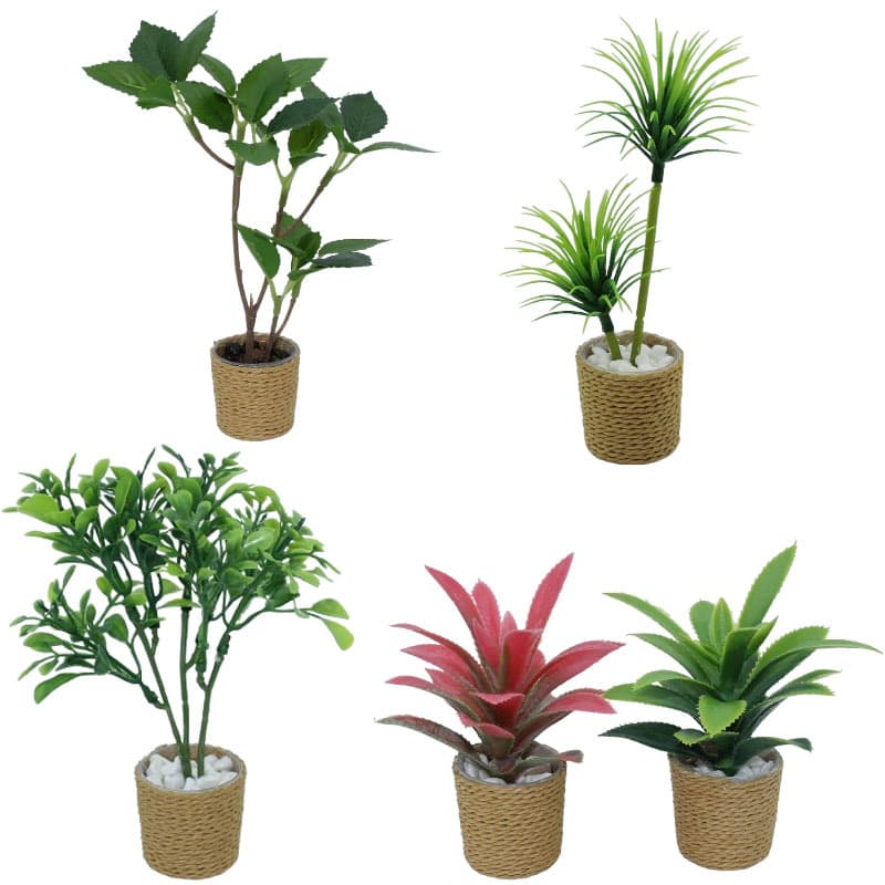 Dollhouse Miniature 1:6 Scale Potted Plant Simulation Monstera Leaf Tiny Decoration BJD Micro