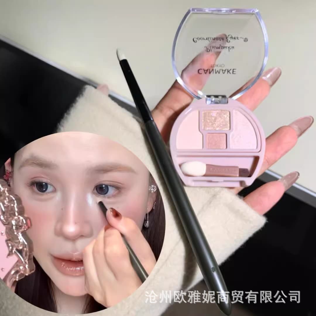 Tapered Detail Brush for Eye Brightening and Under-Eye Highlighting, Pointed Cone Wool Blending Brush, Animal Hair Eyeshadow Brush, Eye Corner Makeup Brush