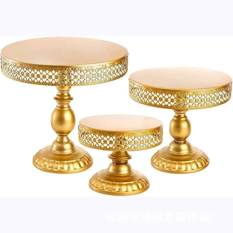 Amazon 3-Piece Iron Art Dessert Stand Display Rack Cake Tray Tea Snack Holder Cold Buffet Table Setup