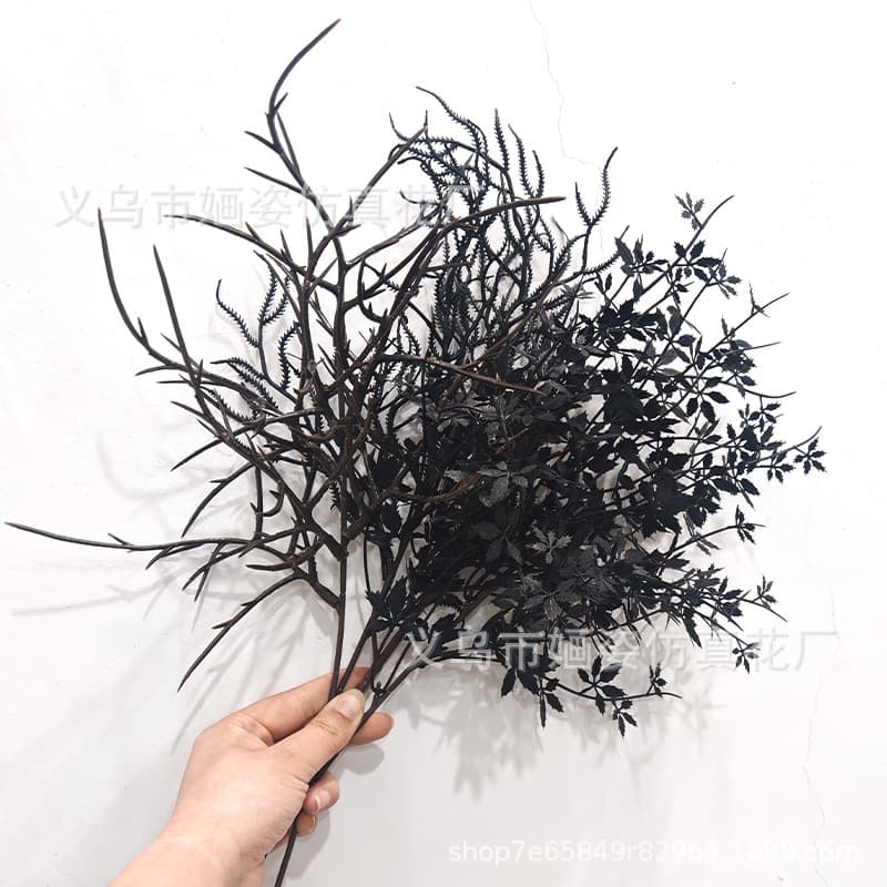 Simulated Branches Black Series Dyed Plastic Flowers Halloween Scene Hotel Decoration Photography Props