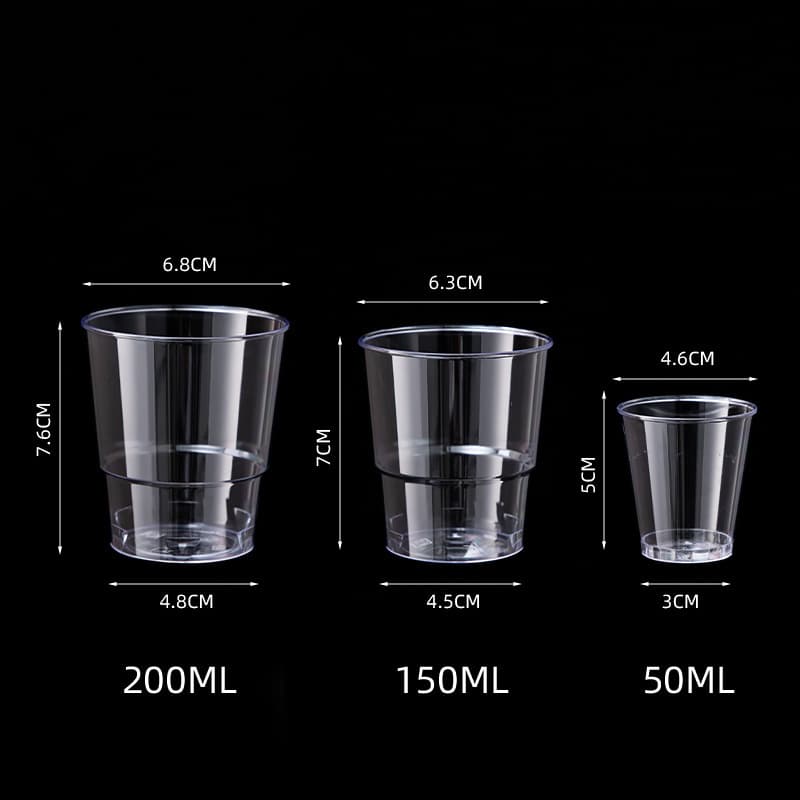 Disposable Thickened Aviation Cup Hard Cup, Transparent Plastic Cup Space Cup Premium Water Cup, One Piece Minimum Order