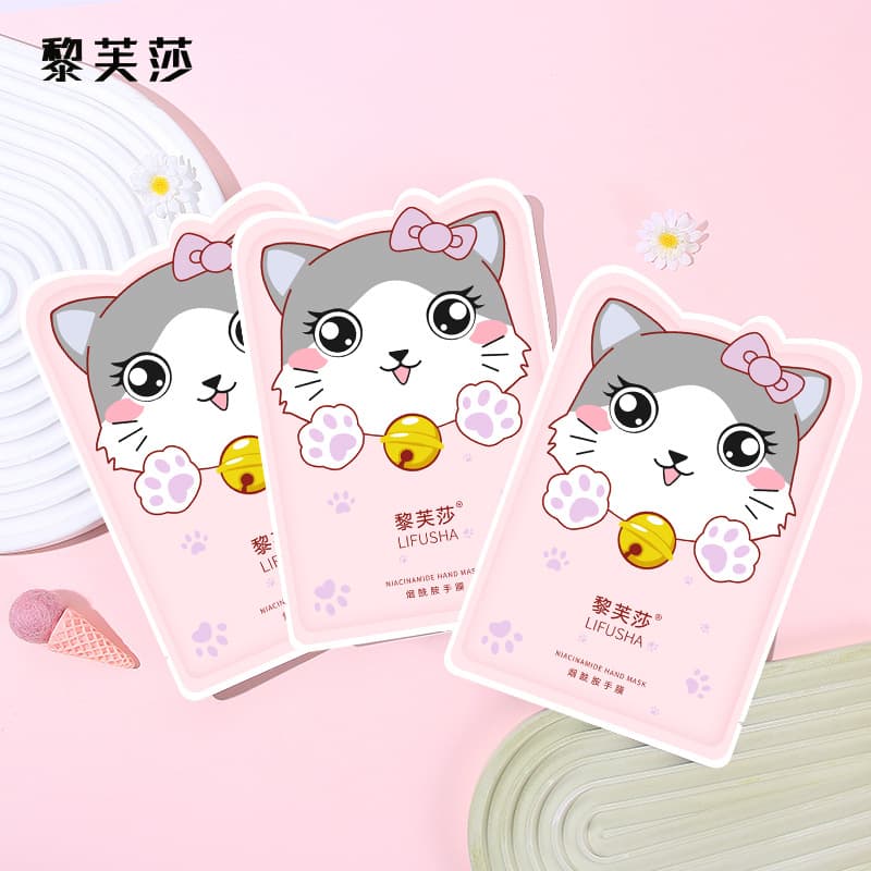 Hot-Selling Lifusha Niacinamide Hand Mask for Smooth, Hydrated, and Soft Skin - Cat Paw Design Wholesale