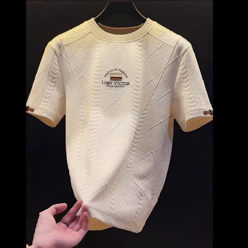 Plus Size Men's Fashion Summer California Letter Patch T-Shirt