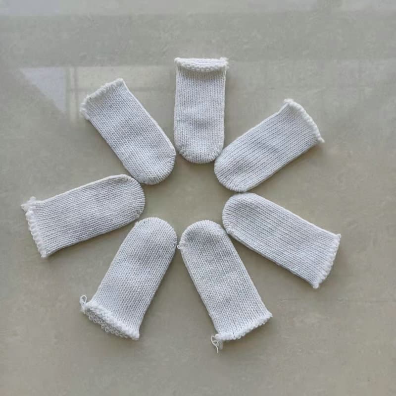 Cotton Yarn Finger Sleeves, Sturdy Labor Protection Handmade Finger Covers, Protective Thick Durable Thread Anti-Slip Wear-Resistant