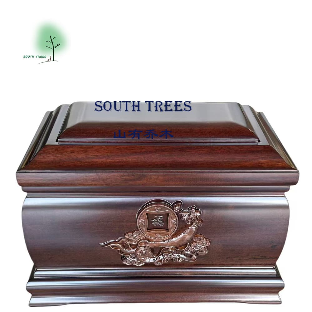 Moisture-proof urn unisex solid wood urn funeral supplies filial piety longevity box
