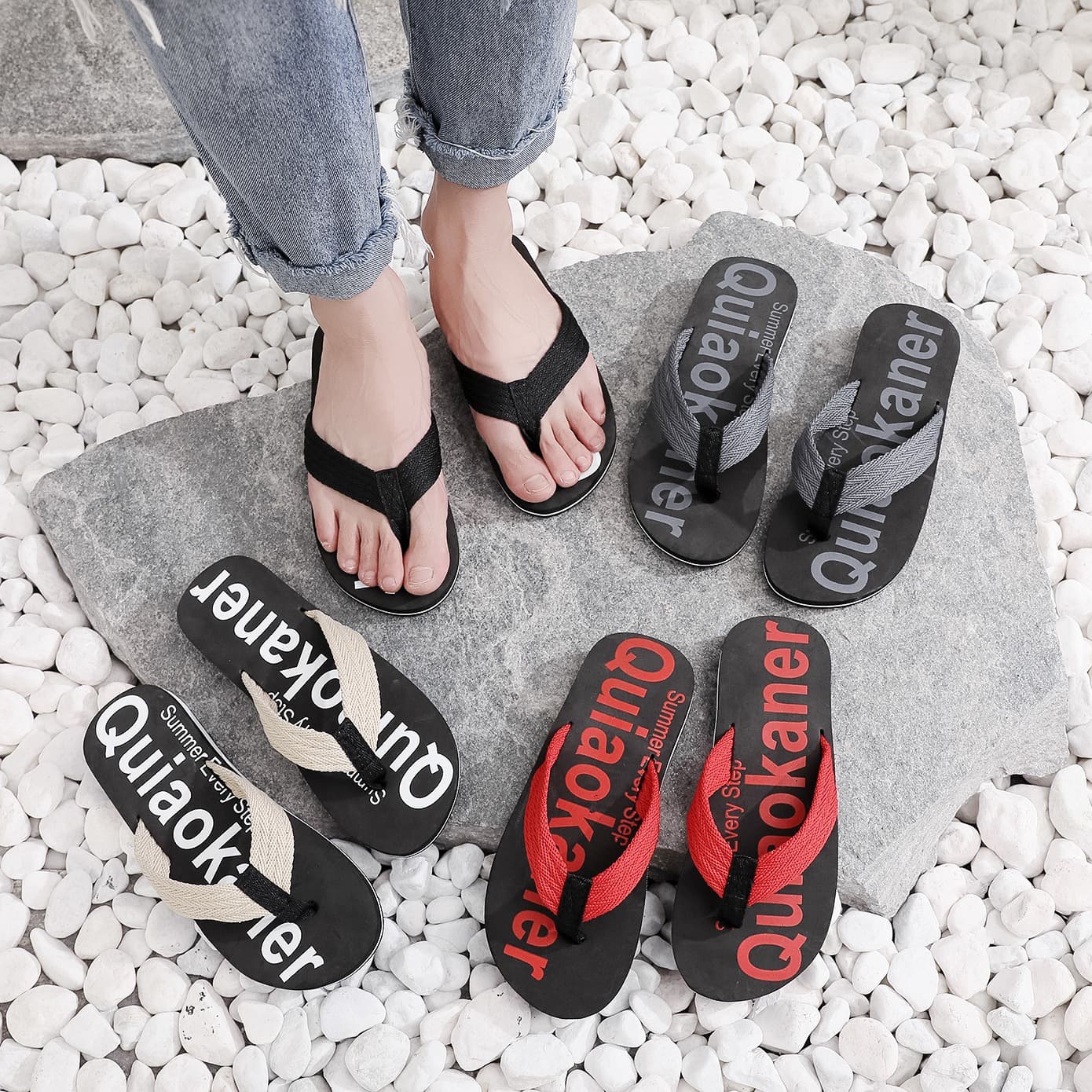 Men's Flip Flops One-strap Flip Flops Custom Production Processing Foam EVA Shoe Slices Bonded Export Domestic Sales
