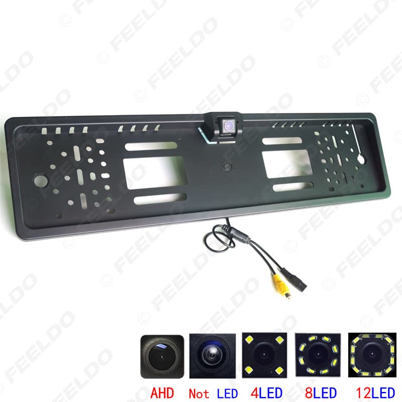 Car Rear View Backup Camera High Definition Night Vision Waterproof European License Plate Frame Backup Camera License Plate Mount Reverse Image