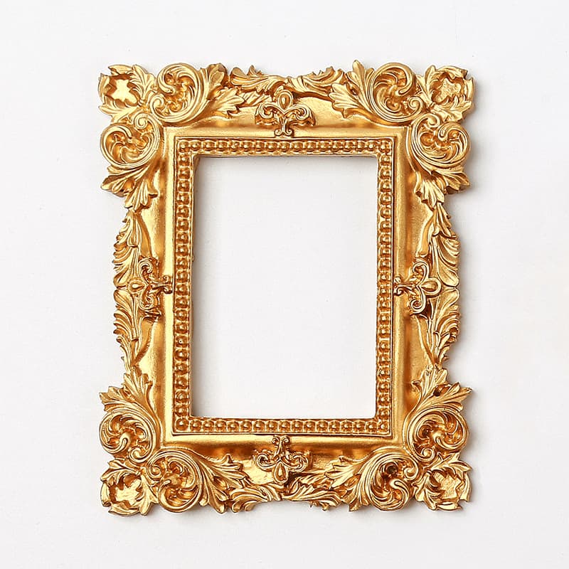 European Style Resin Embossed Mini Photo Frame Ornament Stand Positioning Frame for Earrings and Rings Photography Prop