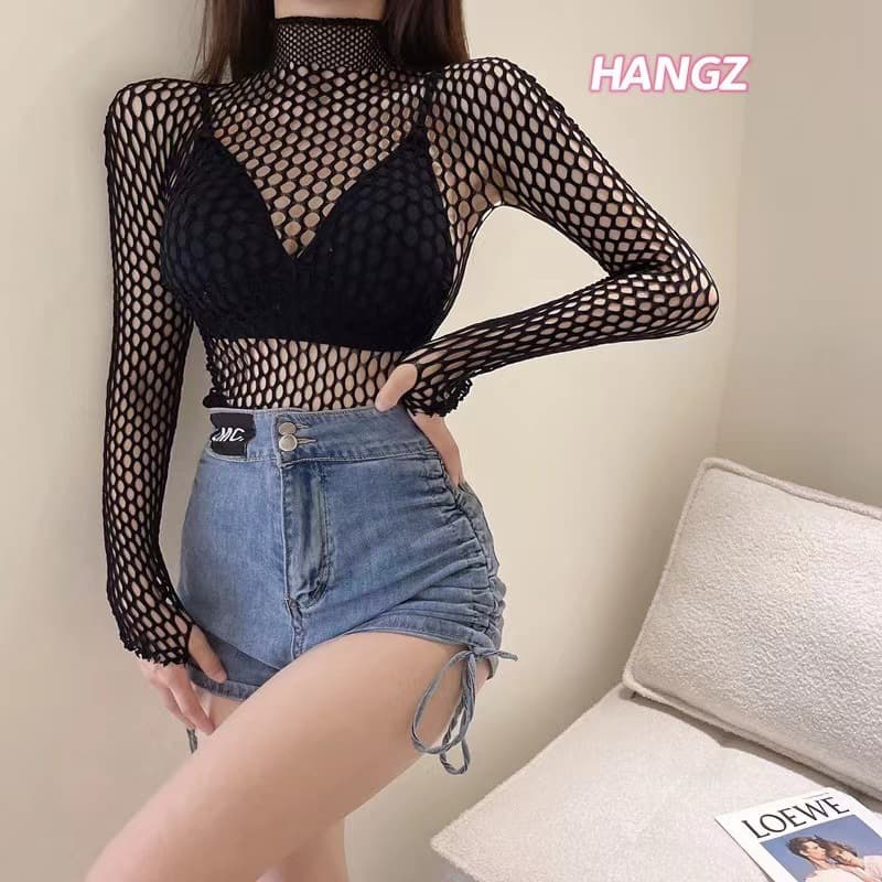 Mesh Sexy Lace Trim Suspender Front Cut Out Bow Thread Jacquard One-Piece Mesh Suit
