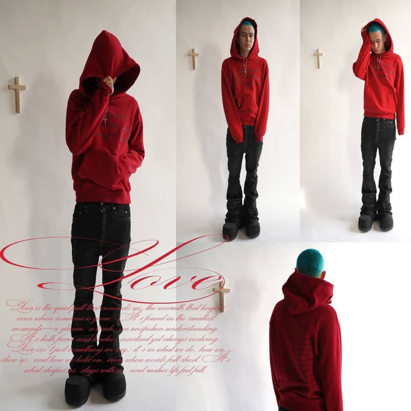 European & American Cross-Border Long-Sleeve Pullover Hoodie, Dark Retro Punk Print Jacket, Y2K Street Style Ins