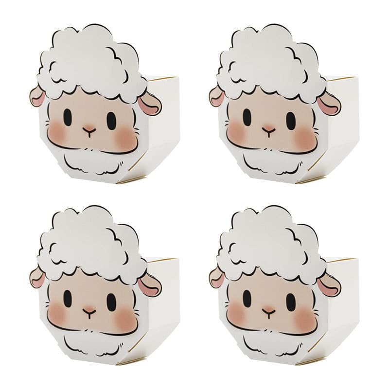 Cartoon special-shaped lamb candy box, birthday party gift box, paper souvenir gift box, Children's Day
