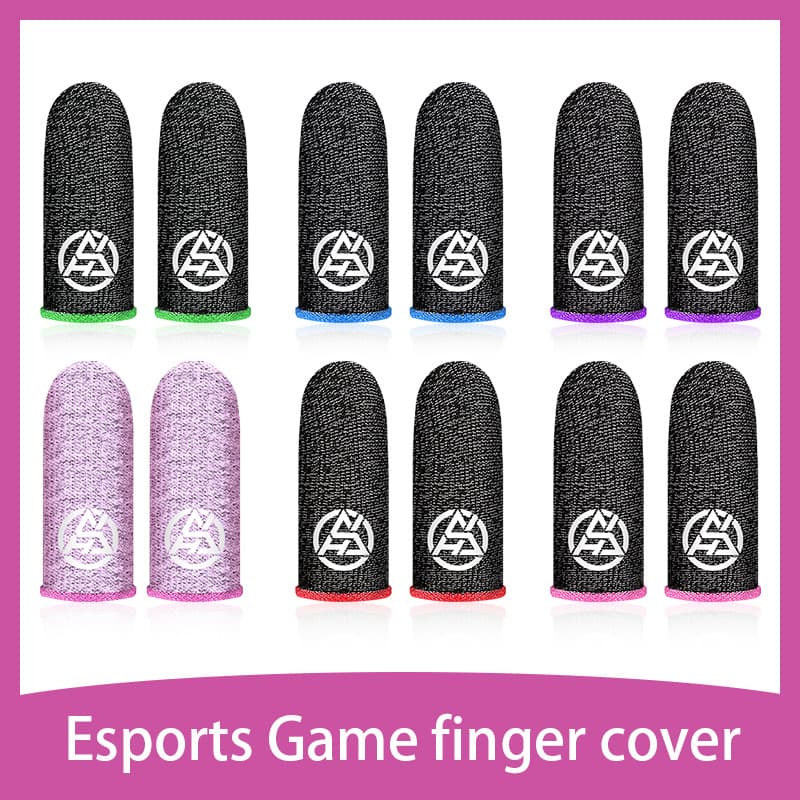 Cross-border E-commerce Glow-in-the-Dark 24-Needle Silver Fiber Gaming Finger Sleeves, Touchscreen Chicken Dinner Finger Sleeves, Breathable and Sweatproof for Gaming Esports