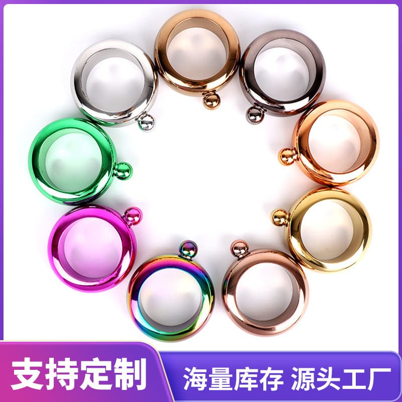 304 stainless steel bracelet hip flask portable 3.5 oz round hip flask Russian bracelet liquor bottle wholesale