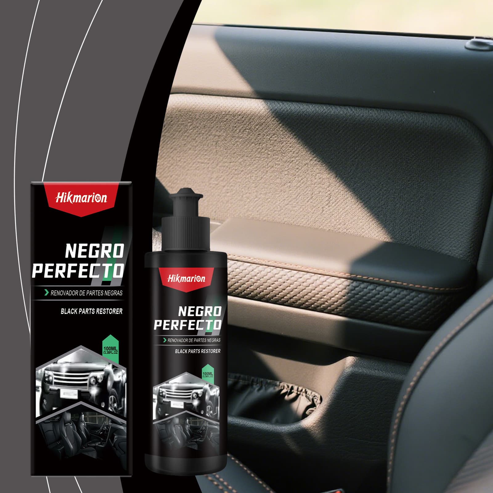 Hikmarion Black Parts Renovation Agent Daily care, renovation, polishing and maintenance of interior and exterior automotive parts