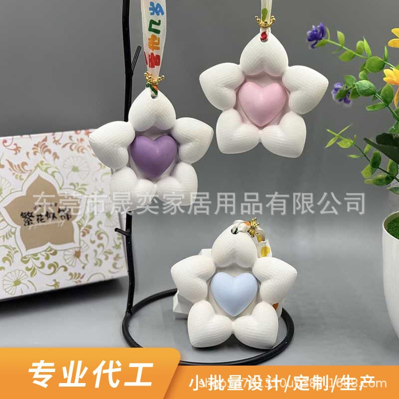 Heart-shaped Custom Wardrobe Scented Hangers, Plaster Aromatherapy Discs for Long-lasting Indoor Home Use, Diffuser Stone Souvenirs, Car Use