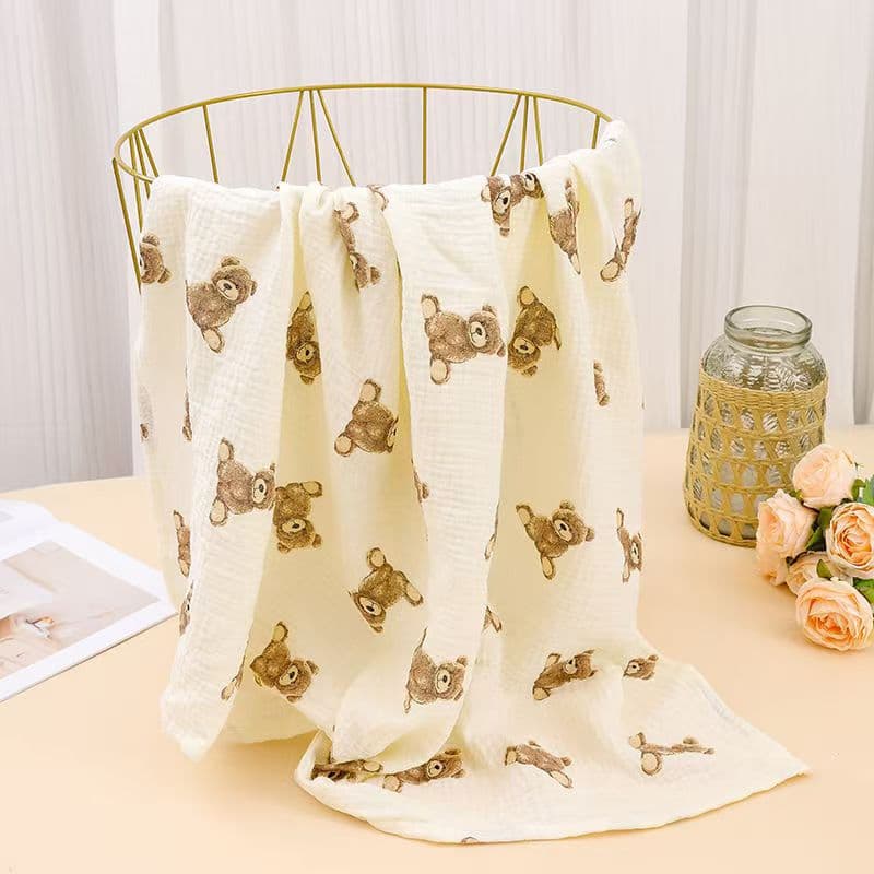 Baby Swaddle Blanket Pure Cotton Newborn Delivery Room Coverlet Double-Layer Gauze Summer Sunshade Wrap Towel