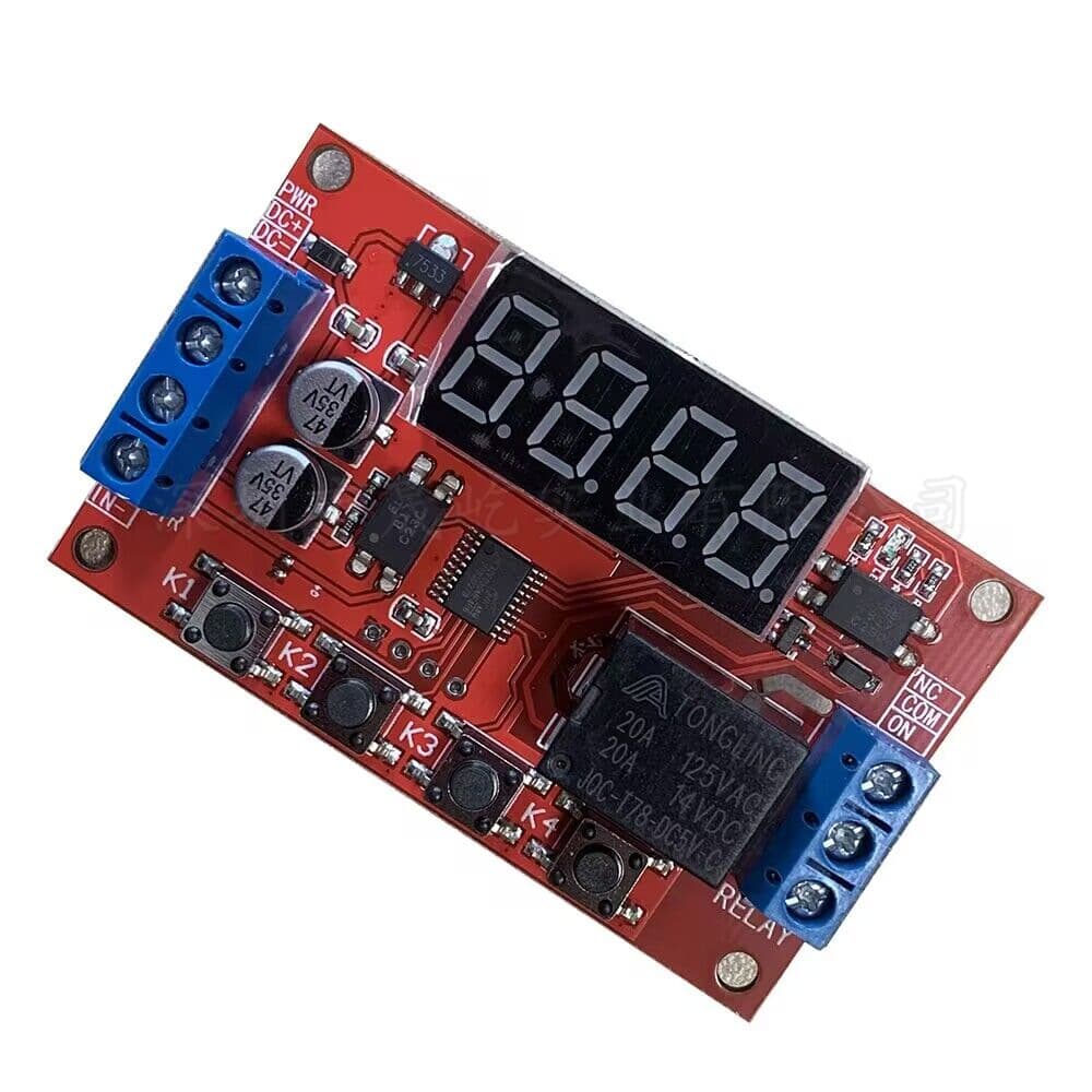 Delay time relay module 5V 12V 24V timed programmable optocoupler isolated pulse cycle power-off trigger