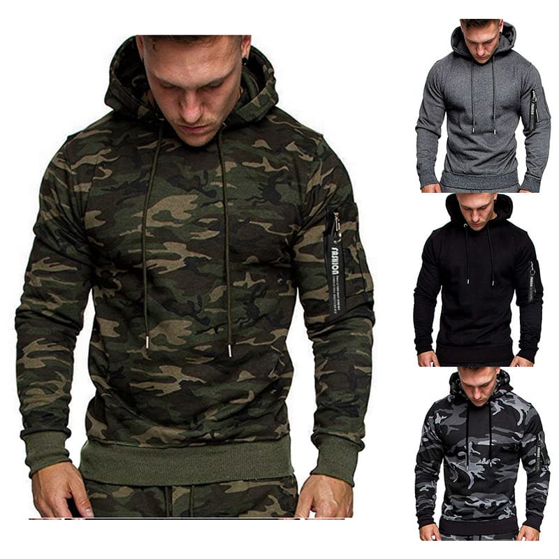Cross-border 2023 men's hooded sweatshirt European size foreign trade autumn and winter new men's fashion casual long-sleeved jacket sweatshirt