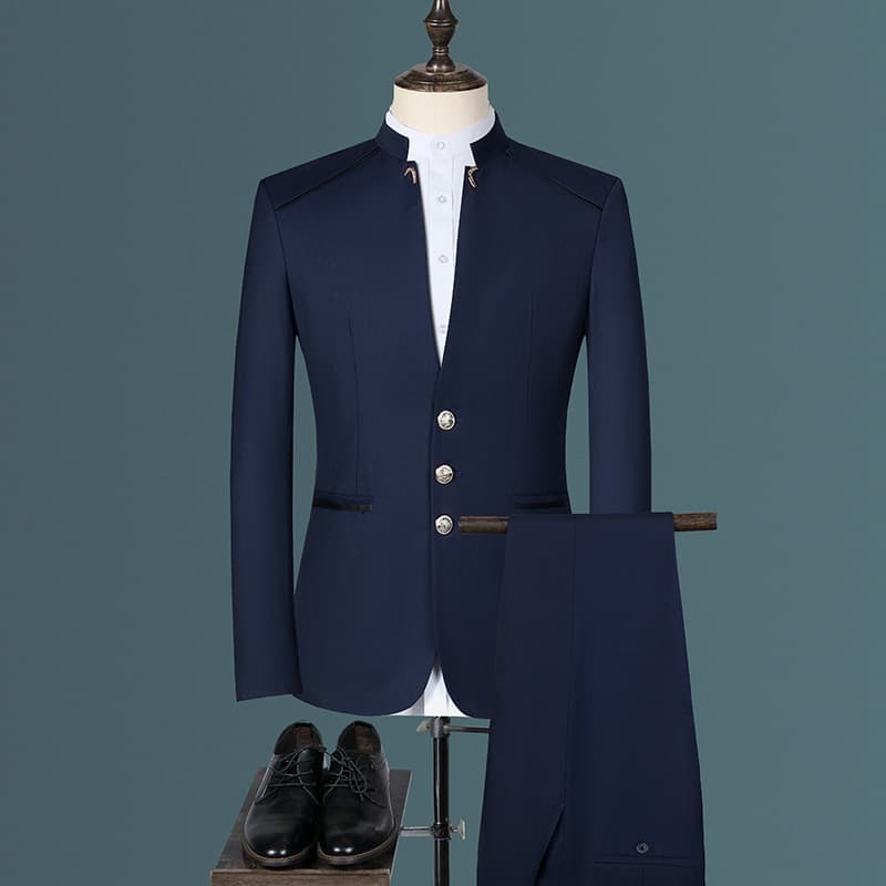 Foreign trade cross-border foreign trade autumn and winter new Korean style men's suit three-piece suit British style men's clothing wholesale