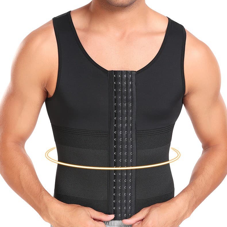 Men's Sports Shapewear Vest Tight Fitting Body Shaper Breathable Inner Vest Factory Wholesale D058