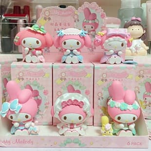 My Melody Secret Forest Tea Party Blind Box Trendy Toy Figure Cute Desktop Decoration Girl Toy Gift