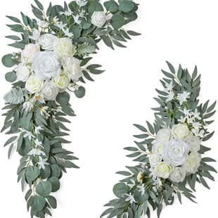Spring Artificial Flower Row Arch Welcome Reception Door Header Flower Board Artificial Rose Wedding Decoration Vine Wreath