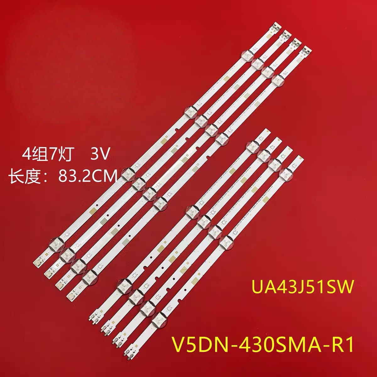 Compatible with Samsung Un43t5300ag, Un43t5300, UA43T6000AK LED Strips 2015 SVS43 FCOM