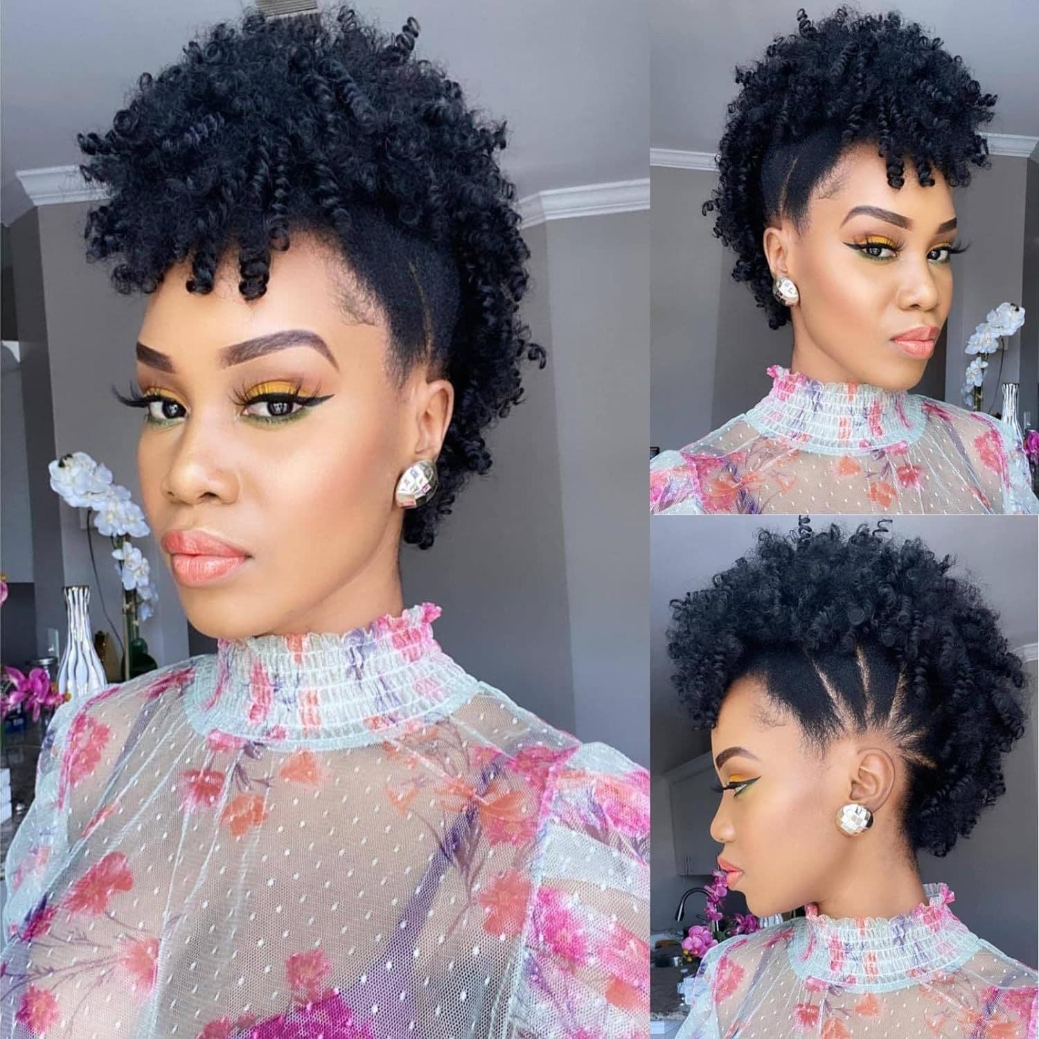 [In Stock for Cross-Border] African Short Curly Hair Wig Hairpiece Accessories Mohawk Wig Amazon Cross-Border