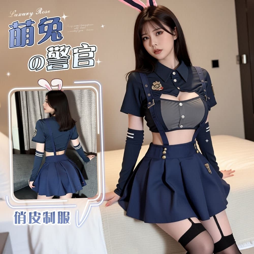 Plus Size Lingerie Role Play Judy Hopps Police Officer Uniform Costume Pure Desire Playful Zootopia Cosplay for Women