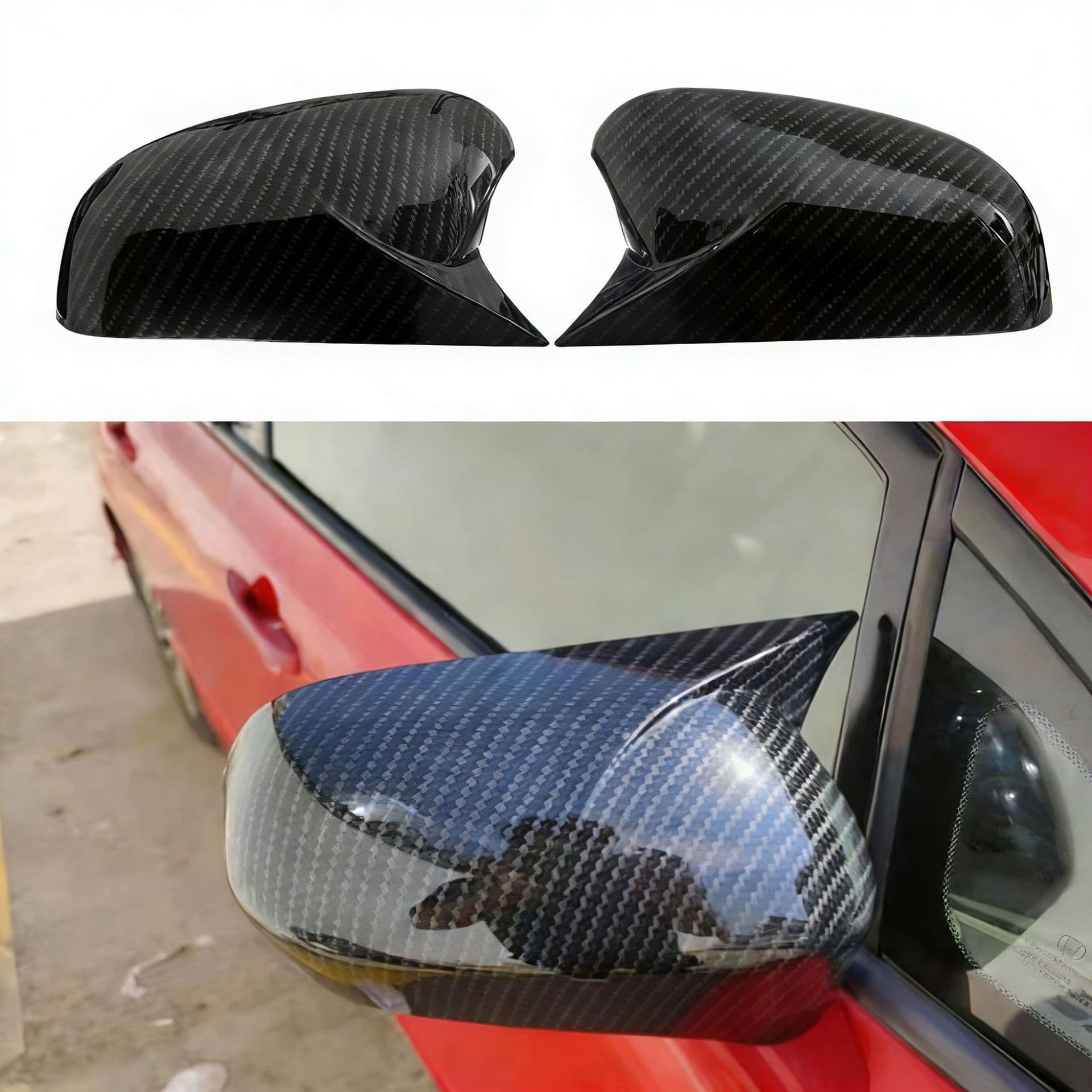 Compatible with Honda Civic 8th Gen 2005-2012 Side Mirror Cover Shell Rearview Mirror Cover