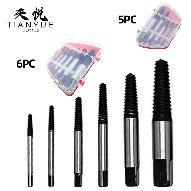 Broken Screw Extractor Set 5PC 6PC Fine Thread Screw Remover Tool Single Head Screw Extractor