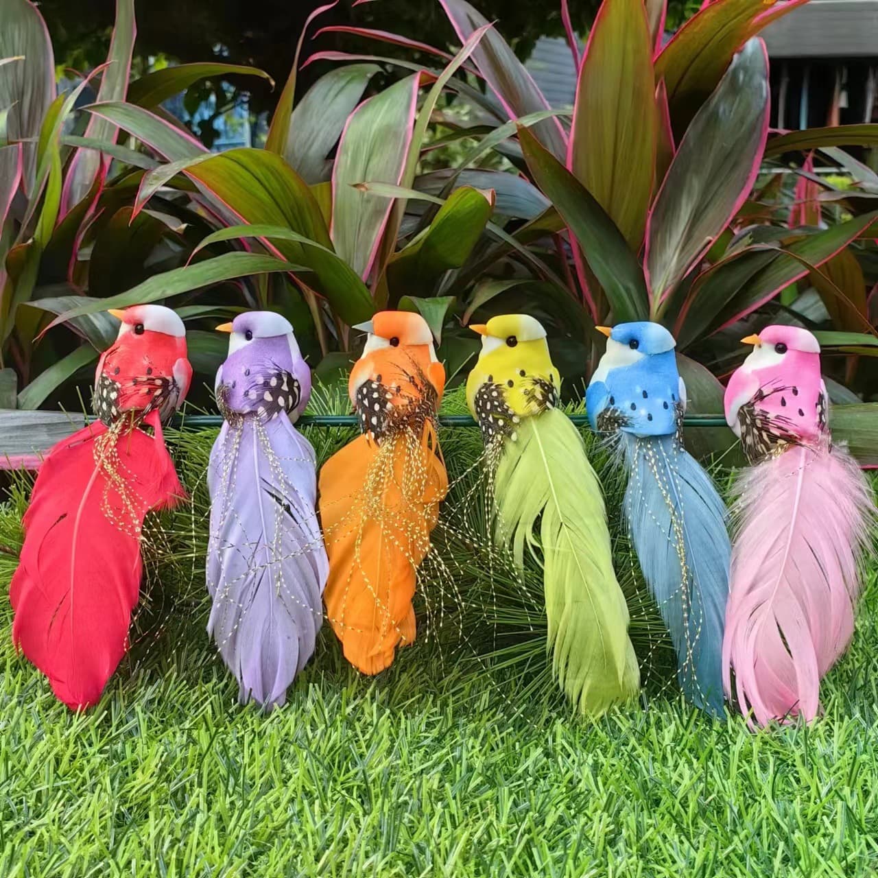 Simulated Foam Feather Bird Garden Yard Creative Decoration Super Realistic Cute Ornament Pearl Bird Clip Style