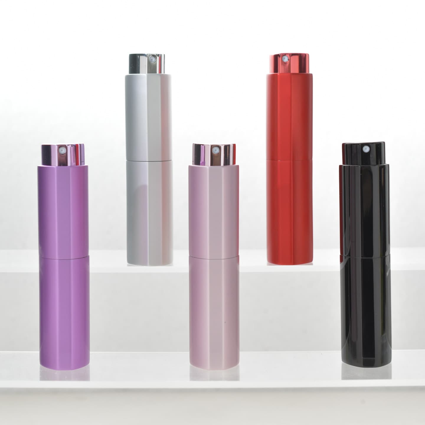 Wholesale Custom Perfume Split Bottle Empty Bottle Portable Electroplated Aluminum Perfume Tube Travel Refillable Small Bottle Perfume Vial