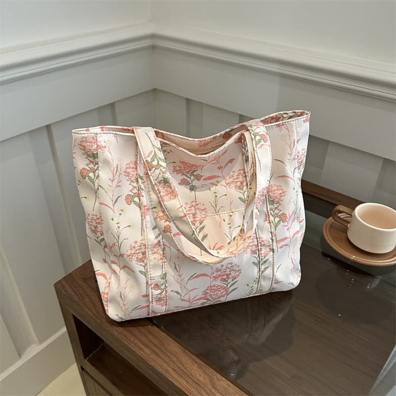 Gentle Fashion Korean Style Handbag 2024 New Stylish Shoulder Underarm Bag Tutoring Commute Tote Bag Casual Bag
