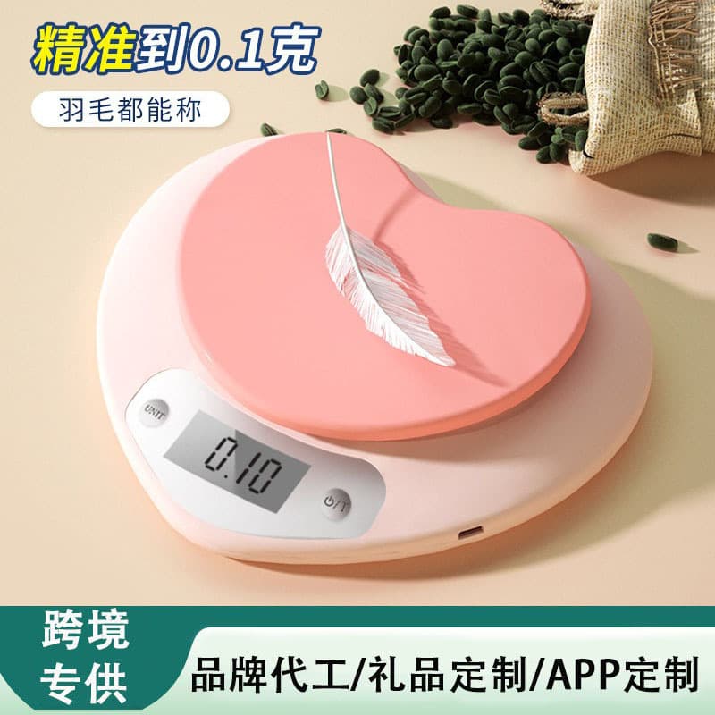 Small Household/Commercial Electronic Gram Scale, Stainless Steel Baking and Kitchen Scale for Food and Coffee Scoop Measurement