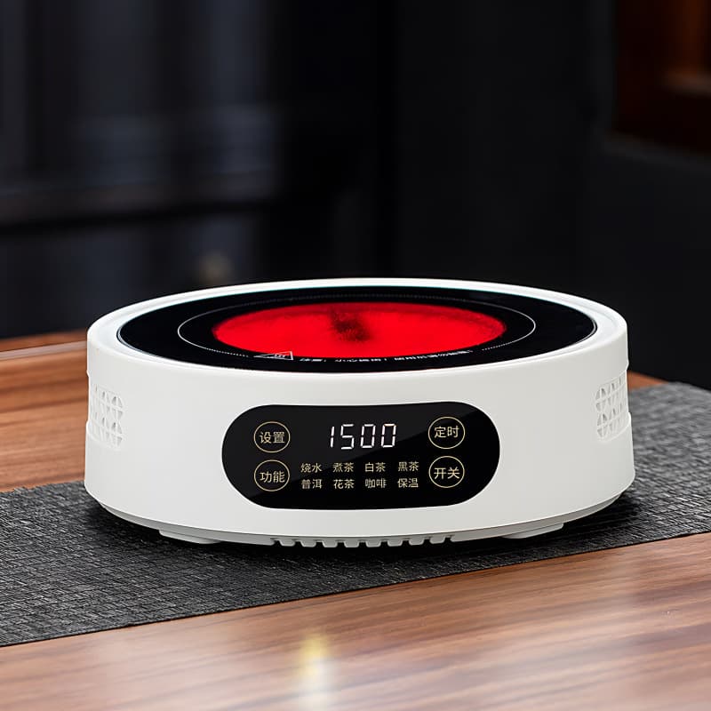 MICHU Electric Ceramic Stove Tea Warmer 1500W Home Tea Kettle Small Water Boiler with Auto Keep Warm Multifunctional Mini Tabletop Stove